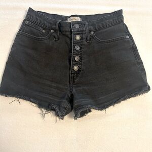 Madewell high rise exposed fly shorts